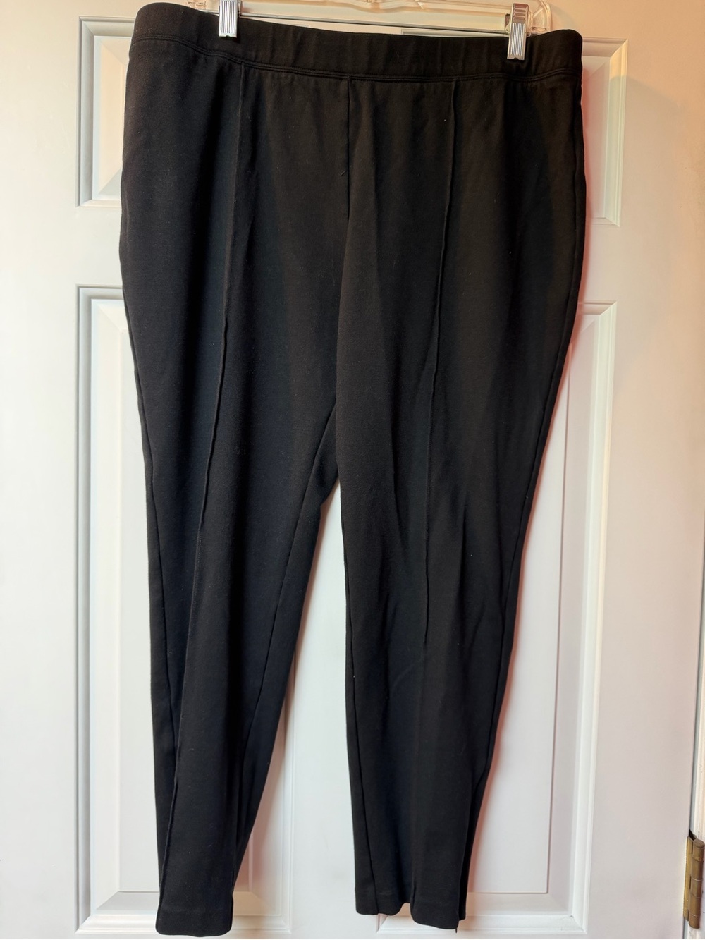 Talbots Black Straight-Leg Pull-On Pants